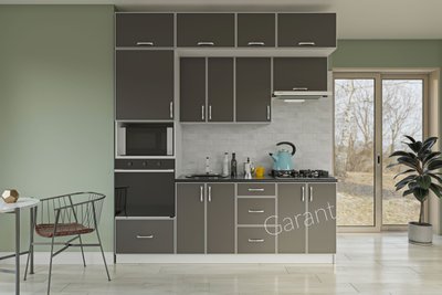 Кухонний комплект Вінтаж 2.2м Garant сірий графіт (без стільниці) 13153 фото