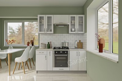 Кухонний комплект Гламур 1,8м Garant білий браш (без стільниці) 13157 фото