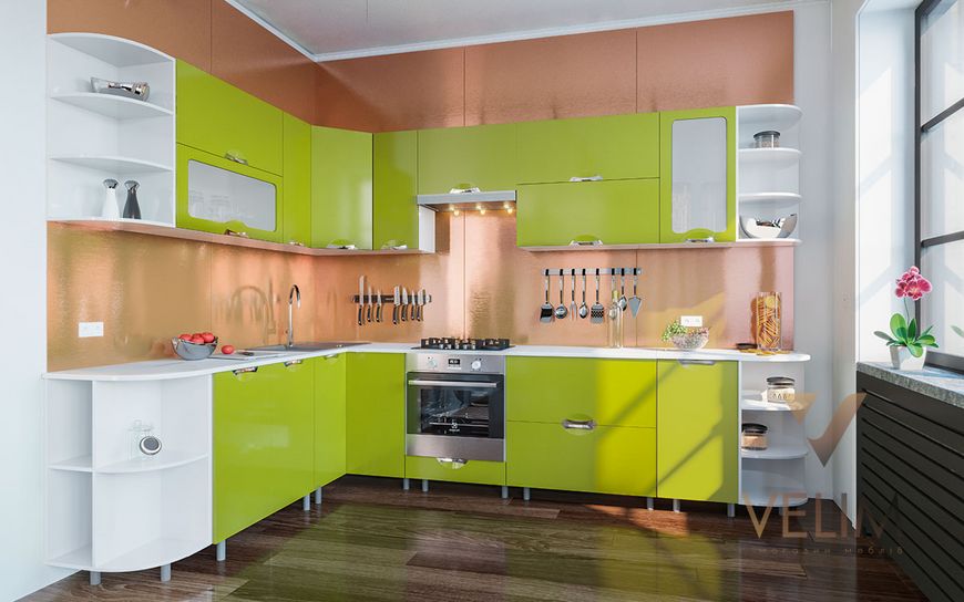 Модульная Кухня Адель Люкс Мир Мебели в цветах 15483 фото