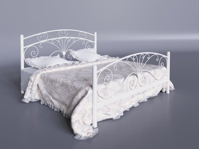 Ліжко полуторне 140х200+ламель Дармера Tenero білий 7461 фото