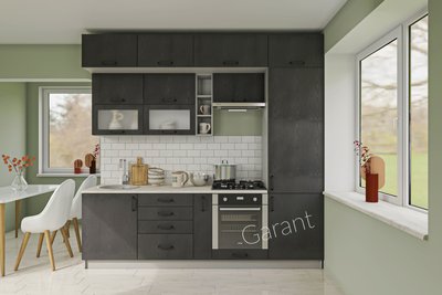 Кухонний комплект Гламур 2,6м Garant бетон сірий (без стільниці) 13159 фото