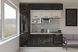 Кухонний комплект Гламур Прем'єр 2,4м Garant білий глянець/чорний глянець (без стільниці) 13162 фото 1