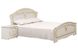 Ліжко двоспальне +каркас Луїза (патина) 160×200 Світ Меблів білий структурний/біле дерево Світ Меблів фото 1
