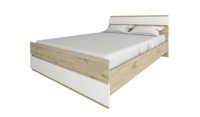 Ліжко Лаура 160х200 + ламель Сокме дуб веллінгтон/білий Сокме фото