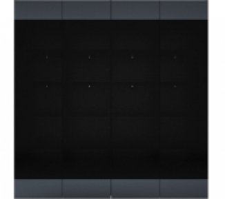Вітрина Мілан 130 Gerbor чорний/сірий граніт глянець 2648 фото