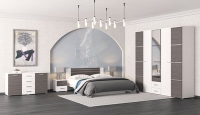 Модульная спальня Круиз Мир Мебели белый/дакар 1146 фото