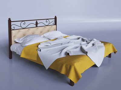 Ліжко двоспальне 160х200+ламель Диастія Tenero коричневий 7473 фото