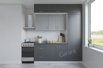 Кухонний комплект Річ 2,0м Garant шовковий сірий/графіт сірий (без стільниці) 13198 фото