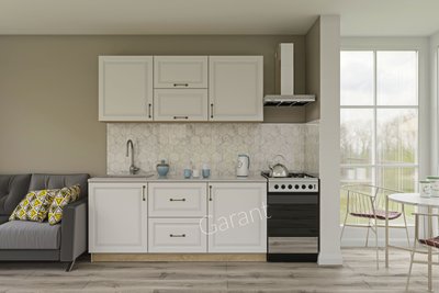 Кухонний комплект Еліт Прем'єр 1,8м Garant білий софт (без стільниці) 13177 фото