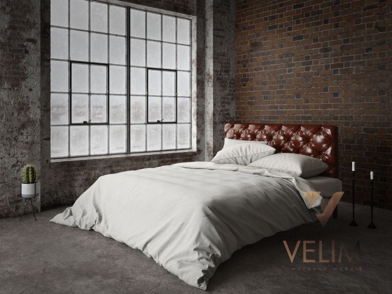 Ліжко двоспальне 180х200+ламель Канна Tenero коричневий 7480 фото