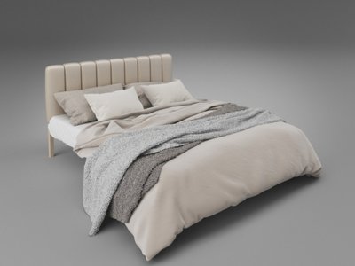 Ліжко двоспальне 160х200+ламель Фуксія Tenero бежевий 7483 фото