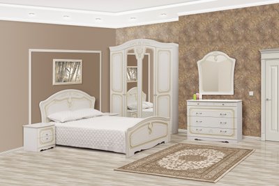 Модульна спальня Луїза Світ Меблів білий / біле дерево 1160 фото