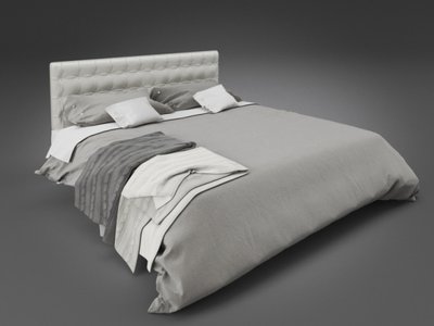 Ліжко полуторне 140х200+ламель Глорія Tenero білий 7485 фото