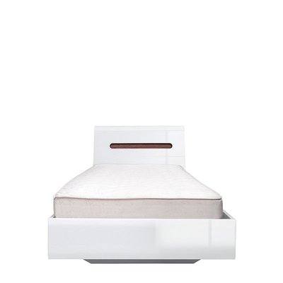 Ліжко Ацтека + ламель 90х200 BRW білий/білий глянець BRW фото