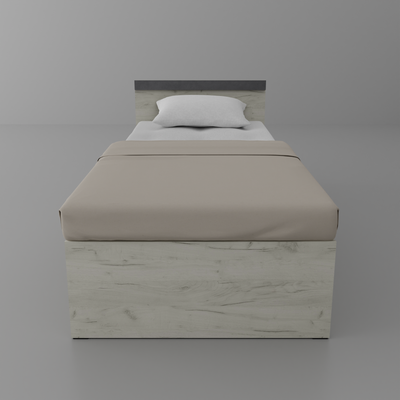 Ліжко односпальне Сімпл Неман дуб крафт білий 13487 фото