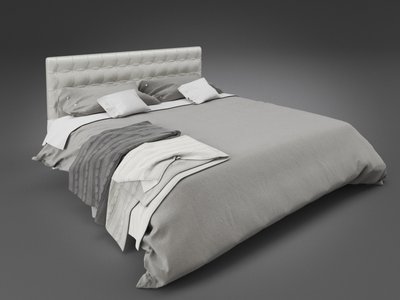 Ліжко двоспальне 180х200+ламель Глорія Tenero білий 7487 фото