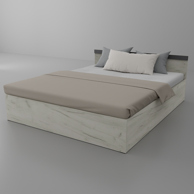 Ліжко двоспальне Сімпл Неман дуб крафт білий 13489 фото