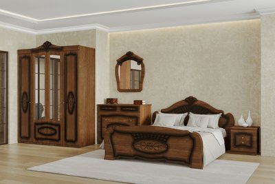 Модульная спальня Катрин Мир Мебели орех/орех 1168 фото