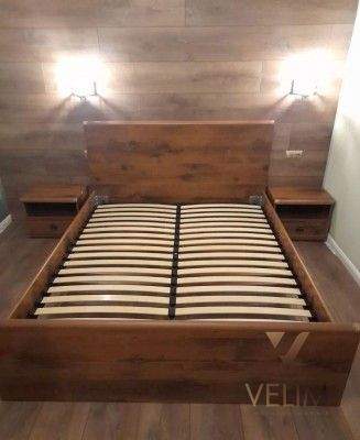 Ліжко Індіана 90 + ламель BRW дуб шутер BRW фото