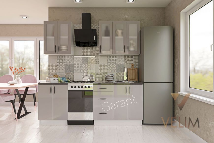 Кухонний комплект Брайт 1,6м Garant сірий (без стільниці) 13144 фото