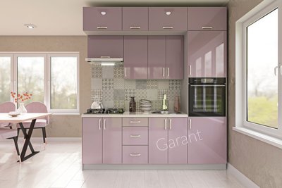 Кухонний комплект Брайт 2.2м Garant пастельно-фіолетовий (без стільниці) 13145 фото