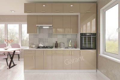 Кухонний комплект Брайт 2,6м Garant сіро-бежевий (без стільниці) 13146 фото