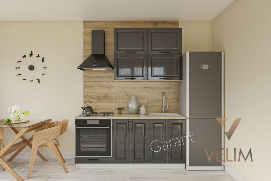 Кухонний комплект Брайт Прем’єр 1,8м Garant чорний (без стільниці) 13147 фото